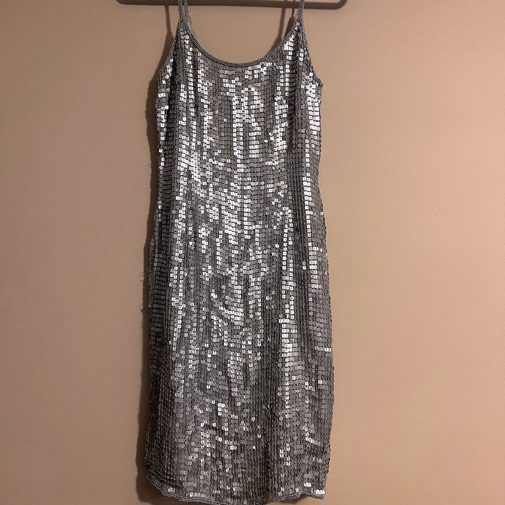 Papell Boutique vintage sequin & beaded mini dress